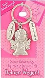 Depesche 7518-002 Schutzengel Schlüssel-Anhänger aus Metall, Glücksbringer mit Engel, Schlüsselring und liebevoller Botschaft, zum Verschenken an Familienmitglieder, Freunde und Bekannte