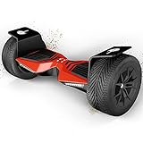 F-Cruiser Hoverboard mit luftgefüllten 10' Reifen & 5.8Ah Akku für eine hohe Reichweite (Rot)
