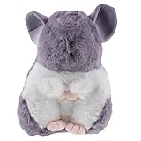 ZUNOXAZ Plüsch Chinchilla Kuscheltier Weiches Stofftier für Kinderzimmer Deko Niedliches Hamster Plüschtier Kuschelpuppen
