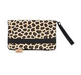 Tiny Blessings Windeltasche mit Wickelunterlage für unterwegs, Extra starkes Verschlussband, Schlaufe zum Tragen/Hängen, Mit viel Platz, Babyparty-Geschenk (Leopard)
