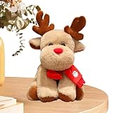 Kuscheltier, Plüschtier, Hirsch Stoffpuppe, 30cm Kuscheliges, Süßes Rentier Spielzeug, Weihnachtsparty Dekoration, Ausgestopftes REH