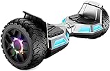 SISIGAD 8.5' Hoverboard, Hoverboard Offroad All Terrain Balancing Scooter mit Bluetooth-Lautsprechern und LED-Leuchten, Hoverboard Kinder Teenager