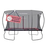 HUDORA 4square - Großes Rechteckiges Outdoor Trampolin 244x366/215x305cm - Sporttrampolin Für Bis Zu 120kg - Familien-Trampolin Mit Hoher Sprungkraft - Qualitätsprodukt