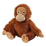 Warmies Orang-Utan-Plüschtier, beschwerter Teddy mit französischem Lavendelduft, mikrowellengeeigneter Weizenbeutel zur Angst- und Stresslinderung, Junior-Größe, heißes oder kaltes Plüsch-Kuscheltier