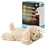 Cloud b Mini Night Light Soothing Star Projector Soft 3 Colours | 1 Constellation | Auto Shut-Off | Plush Dog Dream Buddies Patch The Puppy