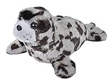 Wild Republic Plüsch Seehund, Cuddlekins Kuscheltier, Plüschtier 20 cm, Grau, 22451