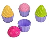 Simba 107102508 - Sandformen Cupcake, 8 Teile, 6cm Durchmesser, Sandkastenspielzeug, Sandspielzeug, Sandkuchen, ab 1 Jahr
