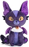 Moony, die Vampir-Katze | 30cm Plüschie Stofftier, Plüschtier, Katzen-Kuscheltier, Lila blau