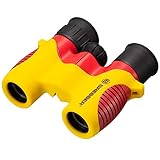 Bresser Junior Kinderfernglas 6x21 Schwarz-Rot-Gold mit gummierter Oberfläche, Dioptrienausgleich, Mitteltrieb und Trageschlaufe 8810625