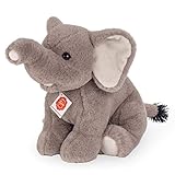 Teddy Hermann 90742 Elefant sitzend 35 cm, Kuscheltier, Plüschtier