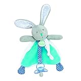 BABY NAT Plüschtier für Schnuller, Hase, Pupi, Blau – BN0614