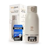 BEBELUX Babyflaschenwärmer – Elektrischer Babymilchwärmer für unterwegs | 36W USB-C Schnellladen | BPA-frei | Perfekte Temperaturregelung | Keimfrei & Auslaufsicher |Langanhaltender Akku (Beige)