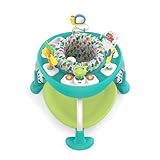 Bright Starts, Bounce Bounce Baby 2 in 1 Spieltisch Aktivität Sitz - Playful Pond mit 7 interaktiven Spielzeug, 360° Spielstation, Höhenverstellbare, Babyspielzeug ab 6 Monaten, grün