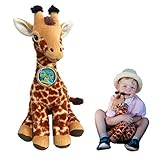 EcoBuddiez - Giraffe von Deluxebase. Großes 35cm weiches Plüschtier aus recycelten Plastikflaschen. Umweltfreundliches kuscheliges Geschenk für Kinder und süß Stofftier für Kleinkinder.