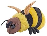 Wild Republic Pocketkins Eco Biene, Plüschtier, 12 cm, Plüschspielzeug, Hergestellt aus recycelten Materialien, Umweltfreundlich