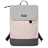 Ela Mo Rucksack Damen - Schön u. Durchdacht - Daypack mit Laptopfach & Anti Diebstahl Tasche für Ausflüge, Uni, Schule u. Büro (Rose on Rocks)