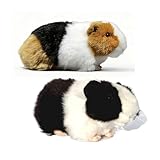 Kuscheltier Meerschweinchen 2 Stück- Superweich Plüschtier Interessant Stofftier Meerschweinchen Offizielles Begleiter Baby Kinder Spielzeug Geschenk für Halloween Weihnachten Mädchen Jungen (18cm)