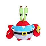 PRDB 38 cm Spongebob Schwammkopf Kawaii Crab Boss Cartoon Tierplüschpuppe Gefüllte Baumwollstoffpuppe Cartoon Soft Kids Toys Geschenk
