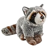 Teddys Rothenburg Kuscheltier Waschbär grau 40 cm (mit Schwanz) Stoffiere Waschbären aus Plüsch