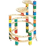 Hape Quadrilla The Cyclone, 198-teilige Murmelbahn-Set aus Holz, ab 4 Jahre