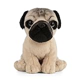 Living Nature Soft Toy - Stofftier Mops Welpe (16cm)