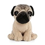 Living Nature Mops Welpe, realistisches weiches kuschliges Hundespielzeug, Naturli umweltfreundliches Plüschtier, 16cm