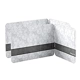 BPABDEITR Faltbarer Anti-Spritzer-Schutzschild, Herd-Spritzschutz Alufolie Grau 60x42x38cm(2 Pieces)