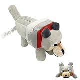 HaOrchid Plüschtier Stofftier 35CM, Grau Wolf Kuscheltier Figuren Plush, Lustiges PlüSch Kuschelig Ideal, Super Weiches, Lebensecht Gestaltetes PlüSchtier, Floppy Collectible Gift for Age 3 Years