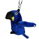 Hyazinth-Ara Schlüsselanhänger Papagei blau Vogel Plüsch Kuscheltier Anhänger RIO