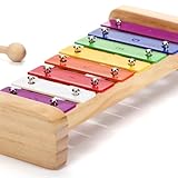 Kinder-Glockenspiel mit Holz-Schlägeln und Liederbuch (Schmetterline)