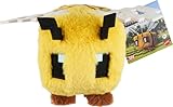 Mattel Minecraft Plüschtier, Biene, weiche Puppe, inspiriert von einer Minecraft-Filmfigur, 20,3 cm großes Sammlerstück