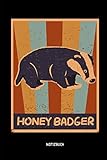 Honey Badger - Notizbuch: Vintage Retro Honig Dachs Notizbuch. Tolle Dachs Zubehör & Dachs Geschenk Idee.