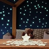 LILIMAUS Leuchtsterne Kinderzimmer [100 Stck.] - SELBSTKLEBEND - Leuchtende Sterne für Kinderzimmer Deko - Glow in the dark stars - Leucht Sternenhimmel - Leuchtsticker Aufkleber leuchtend im Dunkeln