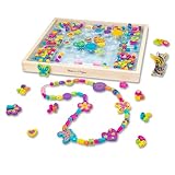 Melissa & Doug Perlen-Set aus Holz für Kinder ab 4 Jahren, für das Designen von Armbändern, Schmuck und für kreative Ideen, Wooden Bead Bouquet