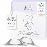 Livella | Silberhütchen aus 999er Silber (versilbert) - Made in Germany - Hilfe bei beanspruchten Brustwarzen - Unterstützt feuchte Regeneration beim Stillen - Wochenbett Stillhütchen für Brustschutz