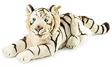 Steiff Bharat Tiger - 43 cm - Plüschtiger liegend - Kuscheltier für Kinder - weich & waschbar - weiß (066153)