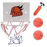 ZXJLWR Mini Basketballkorb, 2 Mini Basketball, 1 Luftpumpe, Basketballkorb Indoor, Basketballkorb Kinder Mit Saugnapf, Geschenk Zum Kindertag, Für Tür Hängen Zimmer Und Schlafzimmer, Büro