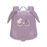 LÄSSIG Kleiner Kinderrucksack für Kita Kindertasche Krippenrucksack mit Brustgurt/Tiny Backpack, 20 x 9 x 24 cm, 3,5 L, Bunny