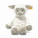 Steiff Kuscheltier Lita Lamm, Süßes Stofftier mit Kunststoffaugen, Kinder, Jungen & Mädchen, Friends, Plüschtier 30 cm, Weiß, 073427
