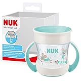 NUK Mini Magic Cup Trinklernbecher | auslaufsicherer 360°-Trinkrand | ab 6 Monaten | praktische Griffe | BPA-frei | 160 ml | blaue Maus