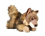 Uni-Toys - Wolf Junges, liegend - 24 cm (Länge) - Plüsch-Wolf - Plüschtier, Kuscheltier