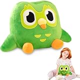 Eule Kuscheltier Eule Stofftier Green Owl Plush mit Großen Augen 30cm Weich Plüschtier Karikatur Plüsch Eule Spielzeug Wurfkissen Stuffed Animals Stofftier für Wohnkultur Mädchen Jungen Kinder