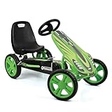 Hauck Gokart Speedster für Kinder 4-8 Jahre, bis 50 kg, Handbremse, 3-Fach Verstellbarer Sitz, Grün