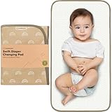 KeaBabies Tragbare Wickelunterlage, Leicht Abwischbar – Faltbare, Wasserdichte Wickelmatte für Wickeltasche, Kompakt, Leicht, 65x35 cm, Neugeborene, Säuglinge, Baby – Reise-Essential (Rainbow)