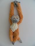 PIA International Stofftier Hängeaffe, Totenkopfäffchen, 40 cm, hängend, Kuscheltier Plüschtier, AFFE Affen Hängeaffen