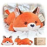 Mewaii Fuchs Kuscheltier Kawaii Fuchs Plüschtiere,Süßes Stofftiere Fuchs Plüschkissen,Squishy Plushies,Kuschelkissen für Jungen und Mädchen(33 cm)