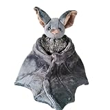 Tuxuseo Fleder-Maus Stofftier Plüsch | 30 cm Halloween Spielzeug | Kuscheltier Fleder-Maus Groß Mit Band | Halloween-Dekoration Partyzubehör - Geburtstagsgeschenk Für Kinder Und Erwachsene