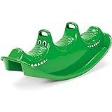 DANTOY - 3-Sitzer Wippe und Schaukelpferd - Robuster Kunststoff Hergestellt in Dänemark – Grünes Krokodil Spielzeug