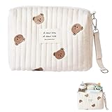 Yuwnd Wickeltasche Klein, Windeltasche Für Unterwegs, Wickeltasche Organizer Mit Teddy-Muster, Praktische Baby Paket Für Reisen, Einkaufen Und Parkbesuche