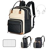 Tonyeee Wickeltasche Rucksack Baby Wickelrucksack mit Wickelauflage 25-37L Erweiterbares Große Wickeltasche Kinderwagengurten, Reise Rucksack Windeltasche Multifunktional Mommy Bag,Schwarze Aprikose